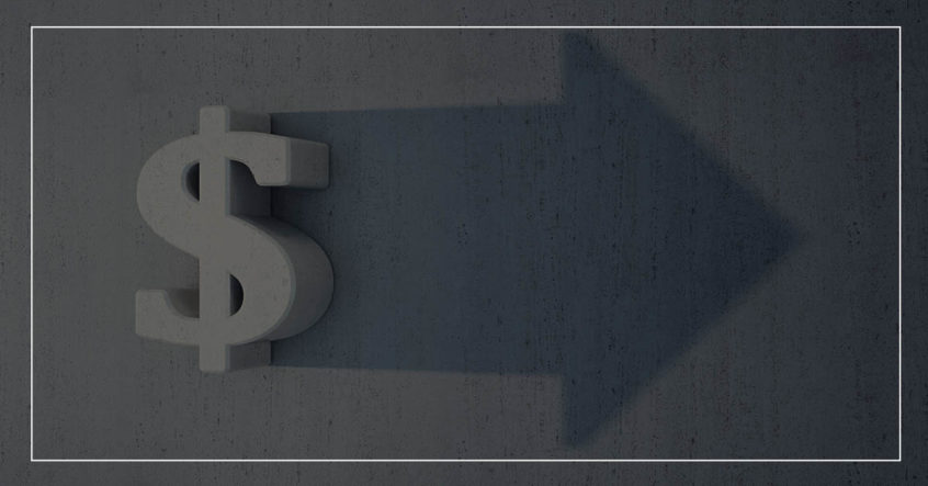 image of dollar sign and arrow moving forward